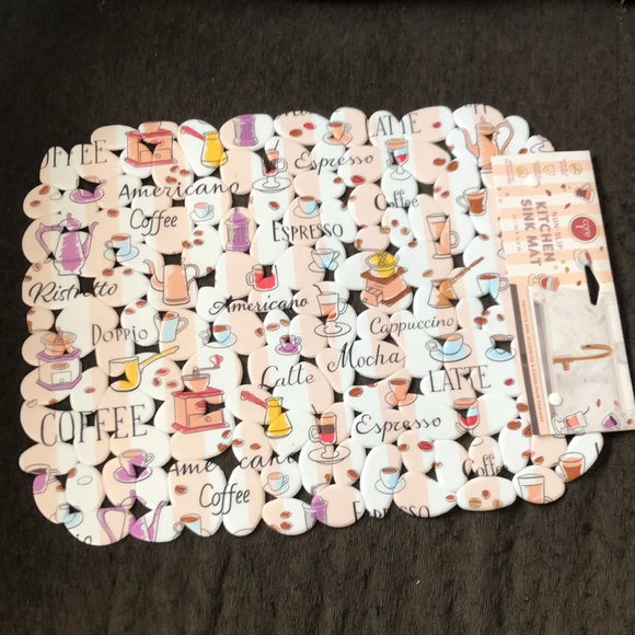Other - Coffee-Themed Kitchen Sink Mat